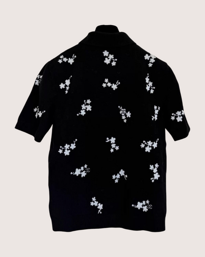Chanel 26P Short-Sleeve Polo Top
