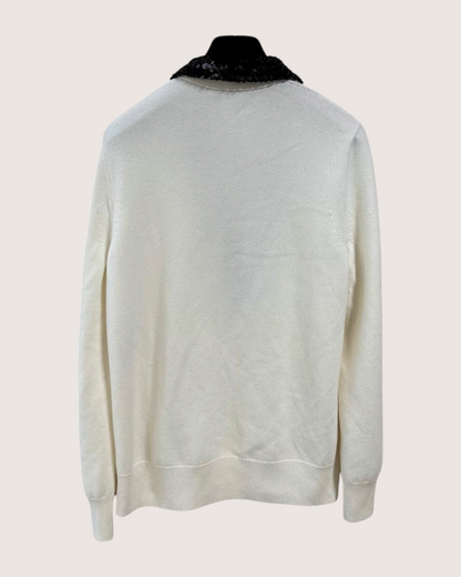 Chanel Sequin Cashmere Collared Sweater - view 2