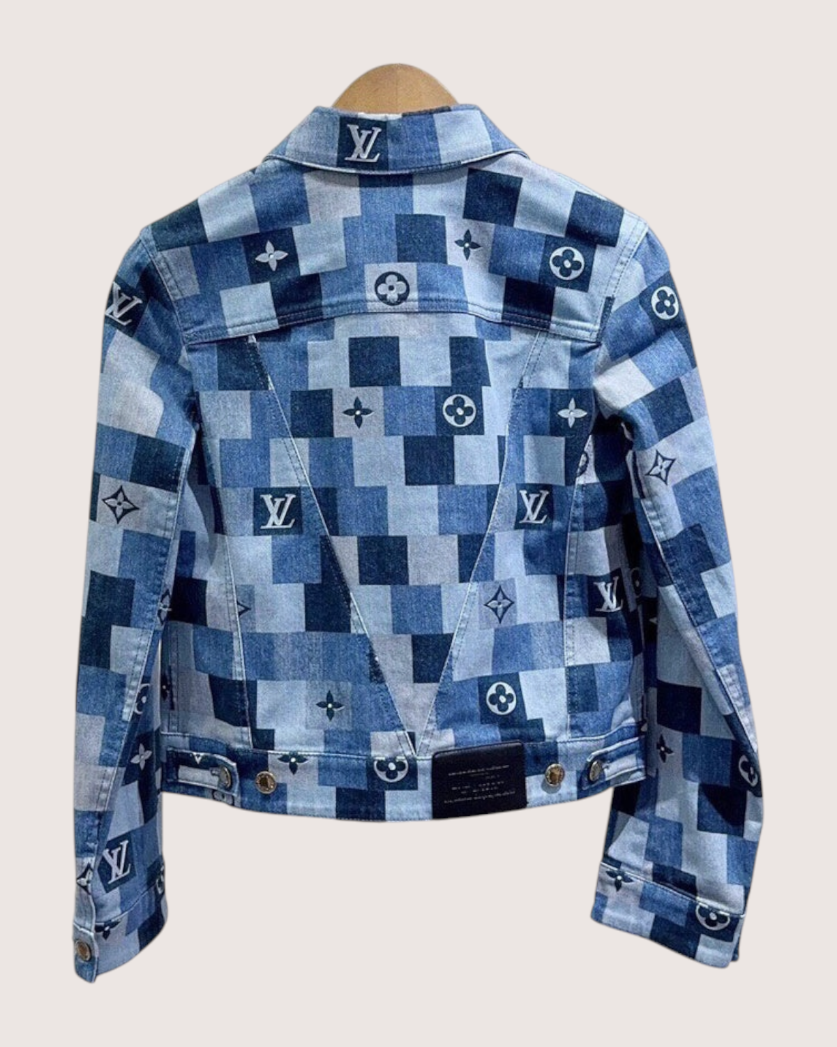 Louis Vuitton Checkerboard Monogram Denim Jacket Blue, Navy FR 34