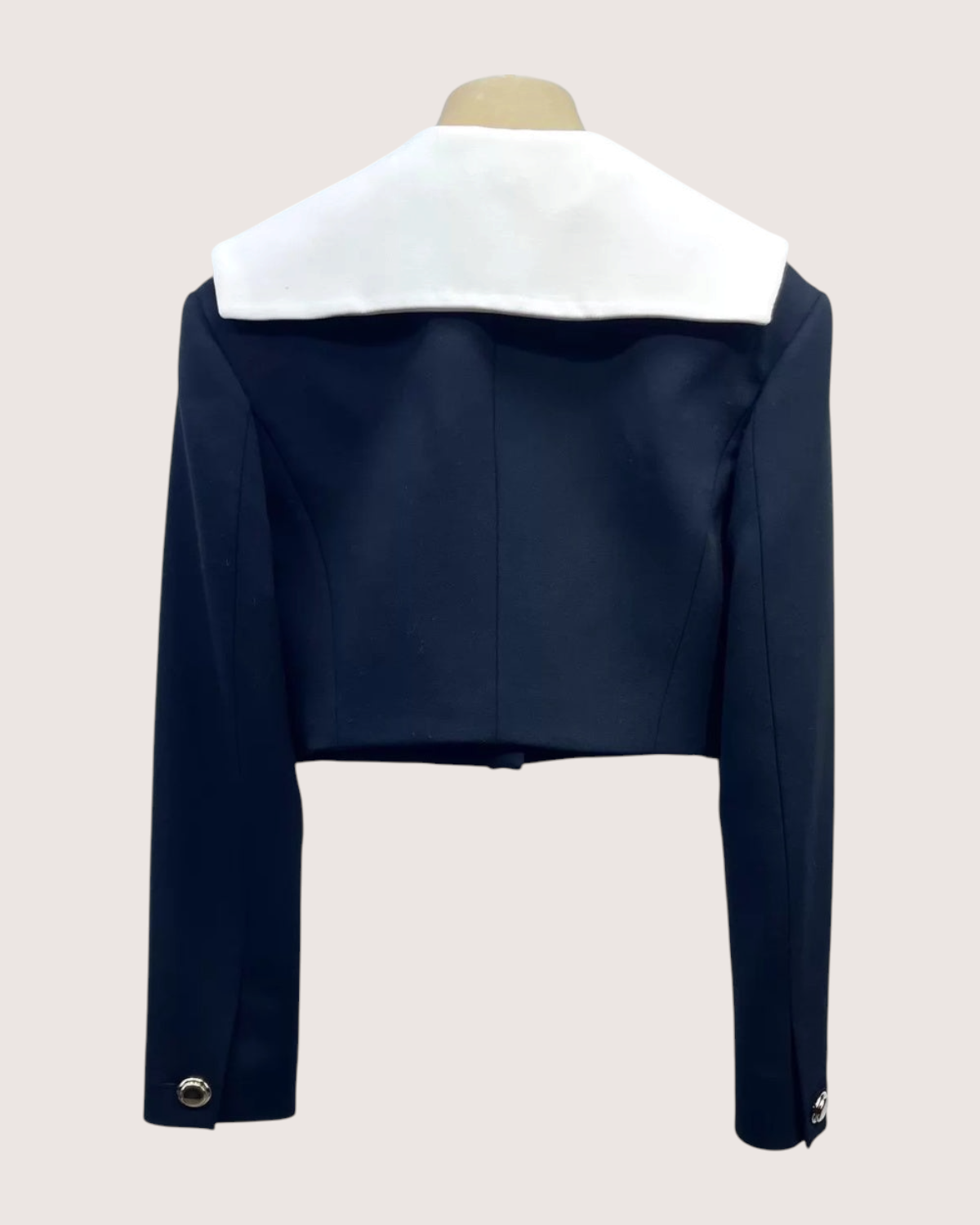 Miu Miu Wool Cropped Jacket Black, White IT 36