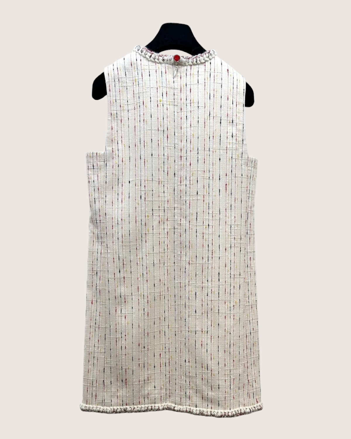 Chanel 26B Tweed Mini Dress Beige/Ecru, Multicolor FR 36