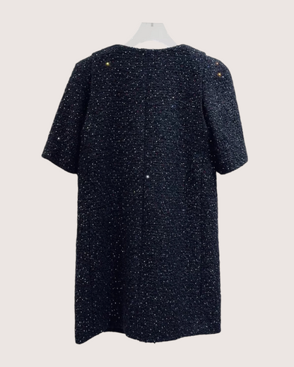 Chanel 17K Sequin Tweed Jacket - Black, Multicolor, view 2