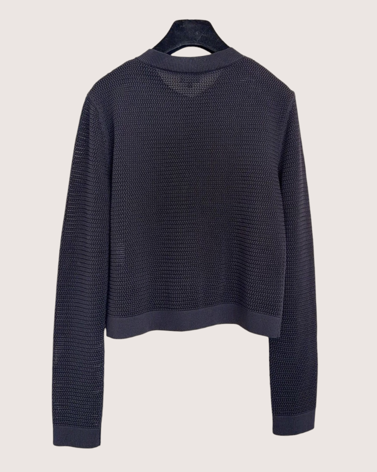 Chanel 26S Openwork Cardigan Black FR 36