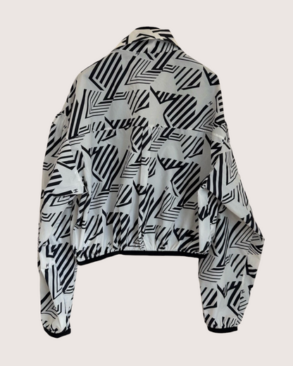Chanel 23M Coco Beach Star-Stripe Cropped Jacket Black, White FR 36