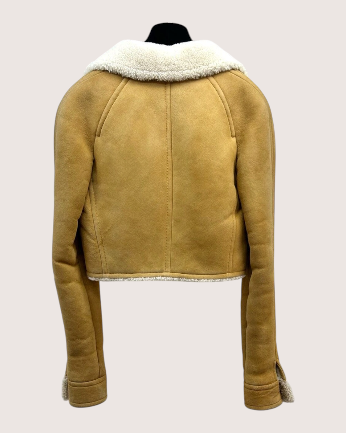 Chanel 20A Shearling Jacket Brown, Beige/Ecru FR 34