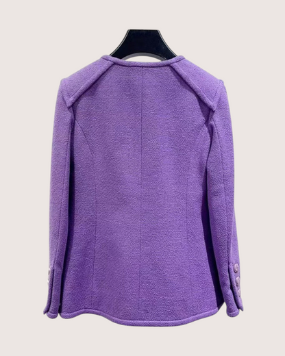 Chanel 20C Tweed Jacket Purple FR 34