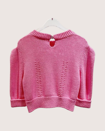 Chanel 22S Cropped Sweater Pink