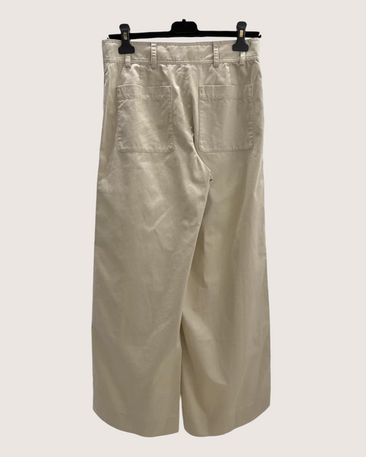 Chanel 26P Wide-Leg Trousers - Beige/Ecru, view 2