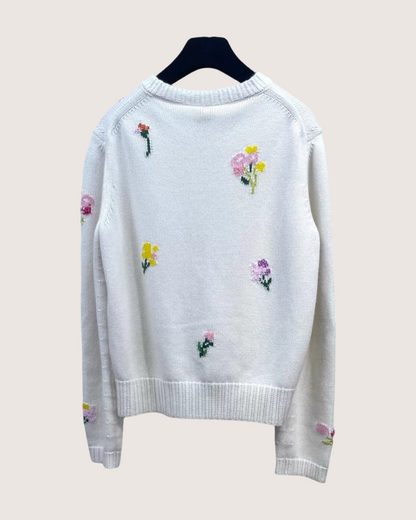 Chanel 26P Floral Cashmere Cardigan