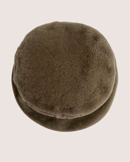 Chanel 24N Coco Neige Shearling Bucket Hat Brown One Size
