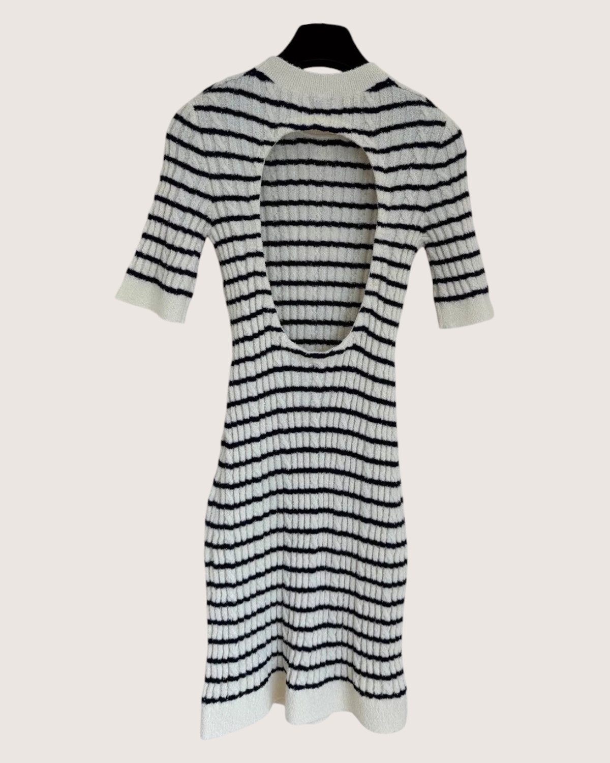 Chanel 23C Striped Mid-Length Dress