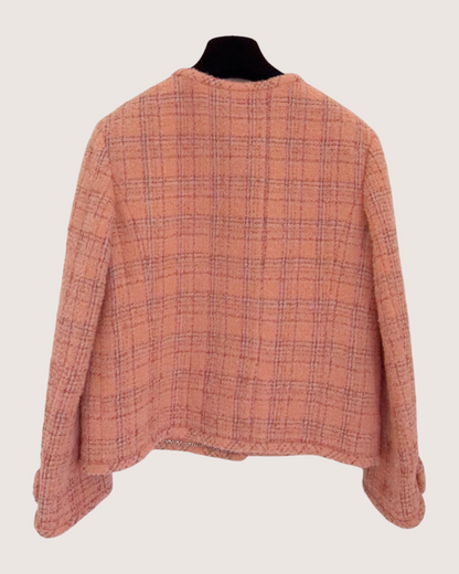 Chanel 24A Tweed Jacket Orange FR 36