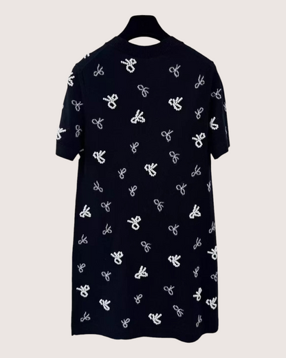 Chanel Bow Knit Short-Sleeve Dress - view 2