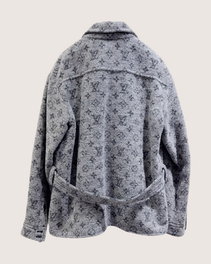 Louis Vuitton Monogram Wool Jacket Grey FR 34