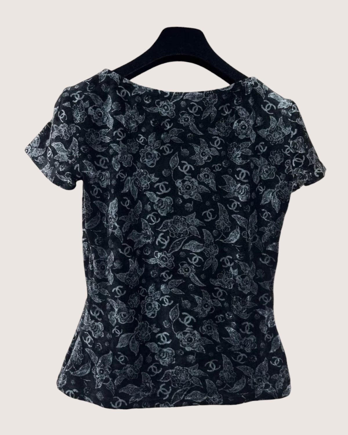 Chanel 24B CC & Camellia Monogram T-Shirt Top - view 2