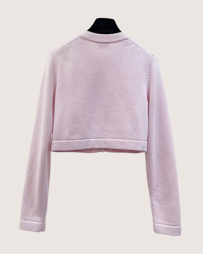 Chanel 22B Cropped Cardigan Pink FR 36