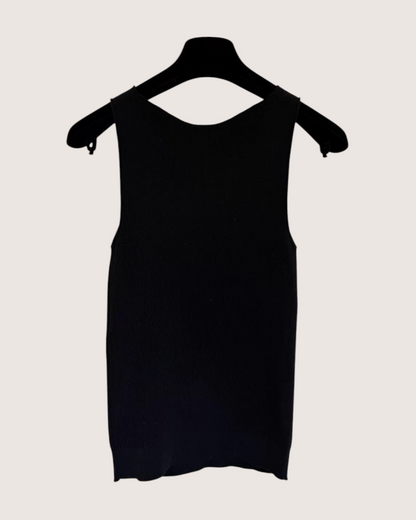 Chanel 22K CC Logo Wool Tank Top