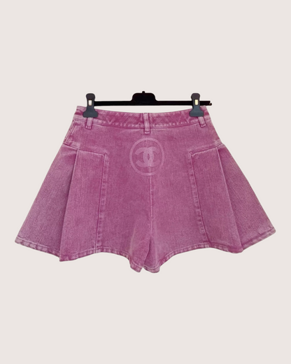 Chanel 23C Denim Mini Shorts