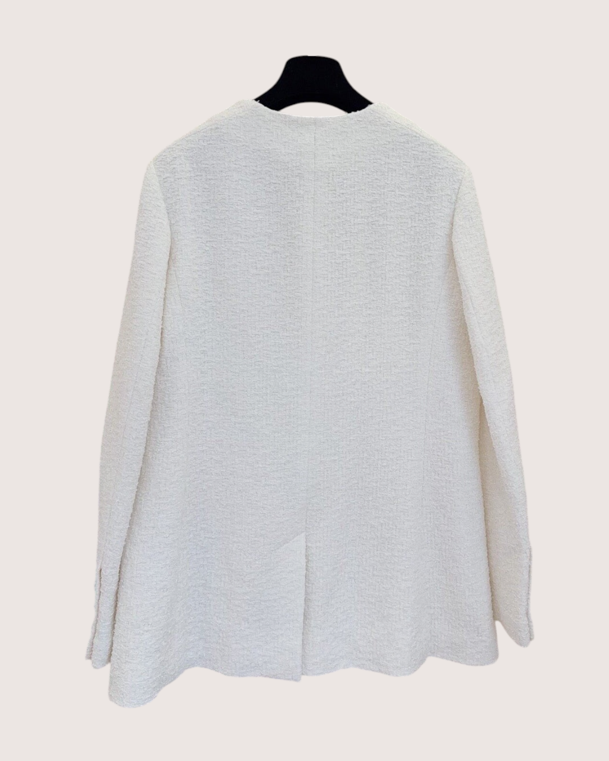 Chanel 23S Four-Pocket Tweed Jacket White FR 38