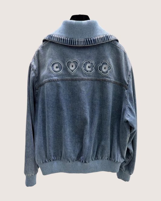 Chanel 25M Coco Beach Denim Jacket - Blue, view 2