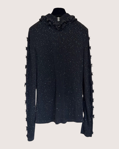 Chanel 25K Bow Sweater Black FR 40