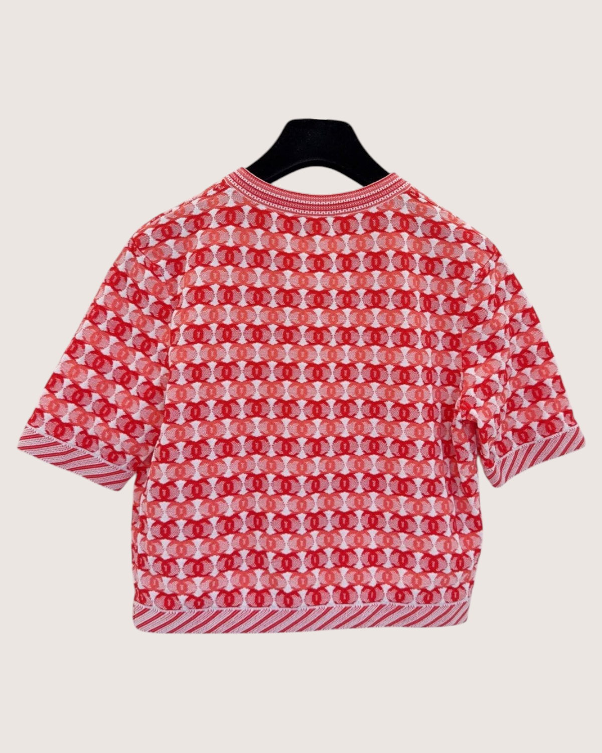 Chanel 19P CC Cardigan Red, Pink, White FR 34