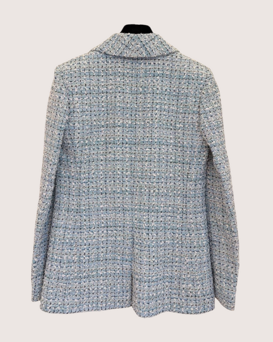 Chanel 19C Tweed Jacket Blue, White, Multicolor FR 34