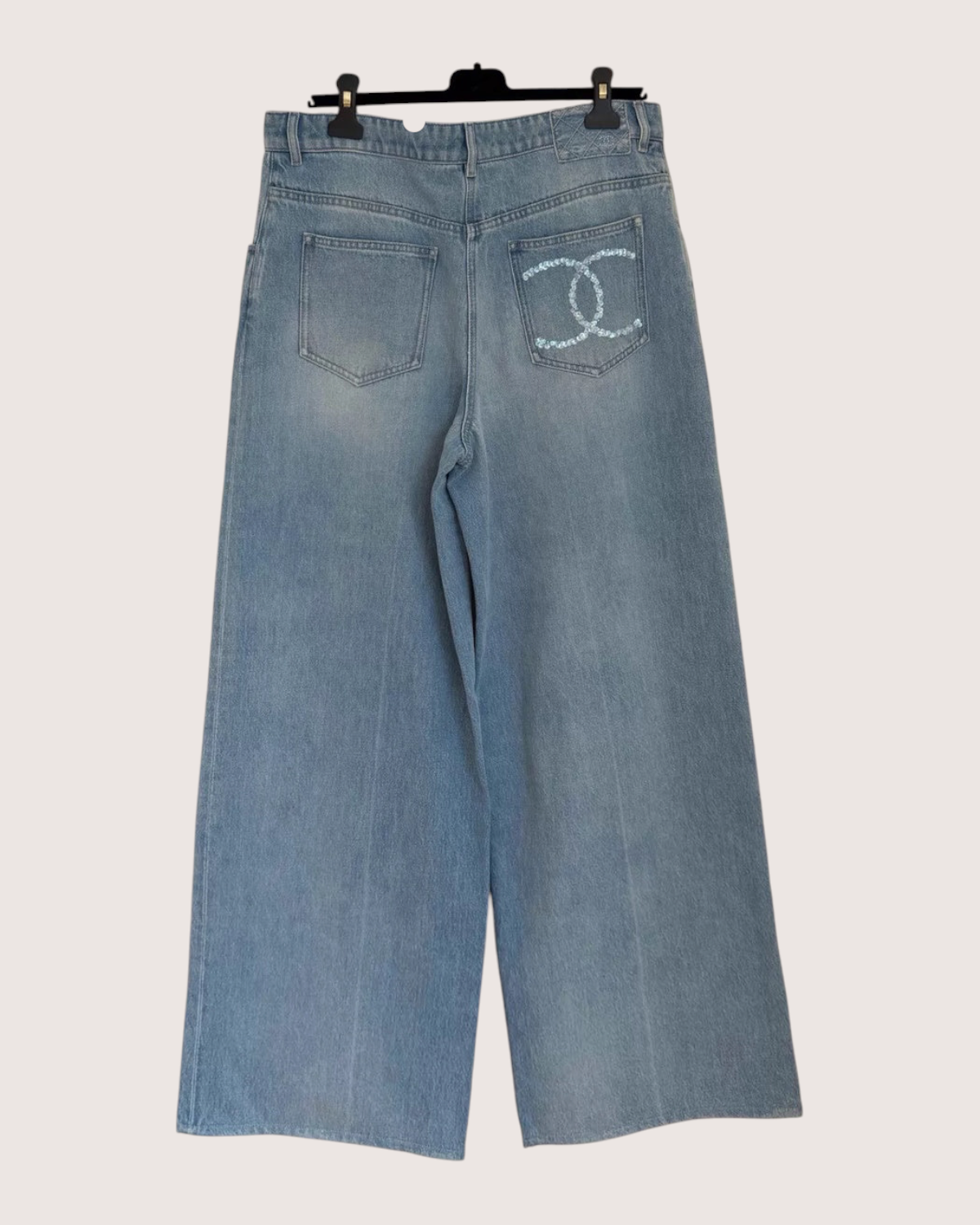 Chanel 25S Wide-Leg Denim Jeans