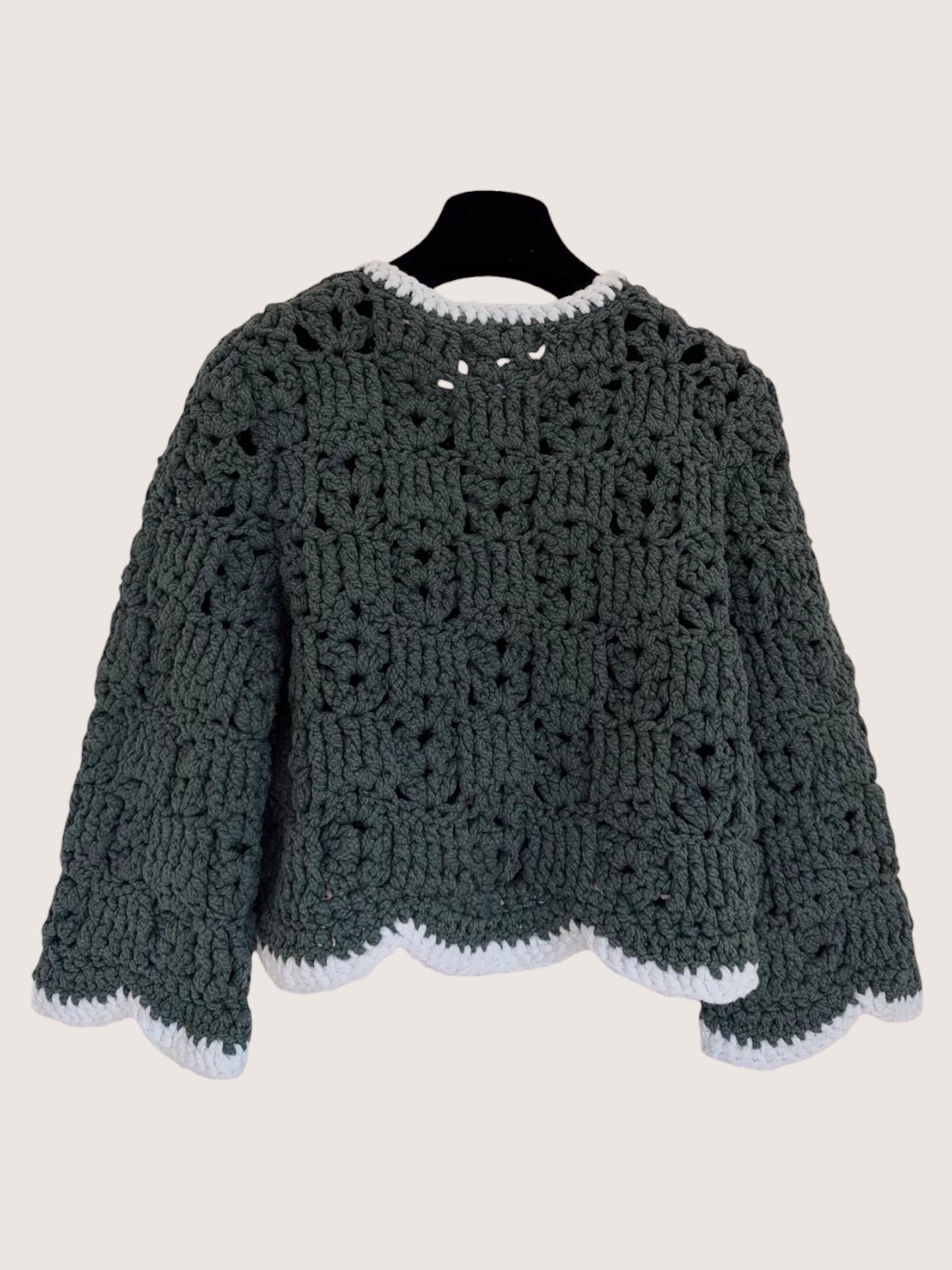 Chanel 25C Crochet Openwork Cropped Cardigan