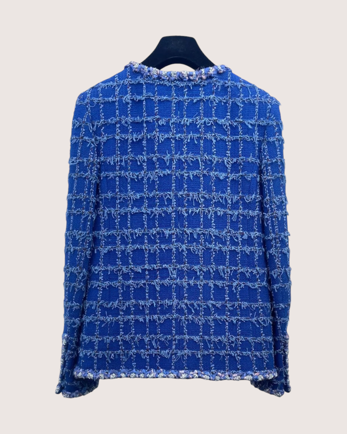 Chanel 23C Fringe Four-Pocket Tweed Jacket