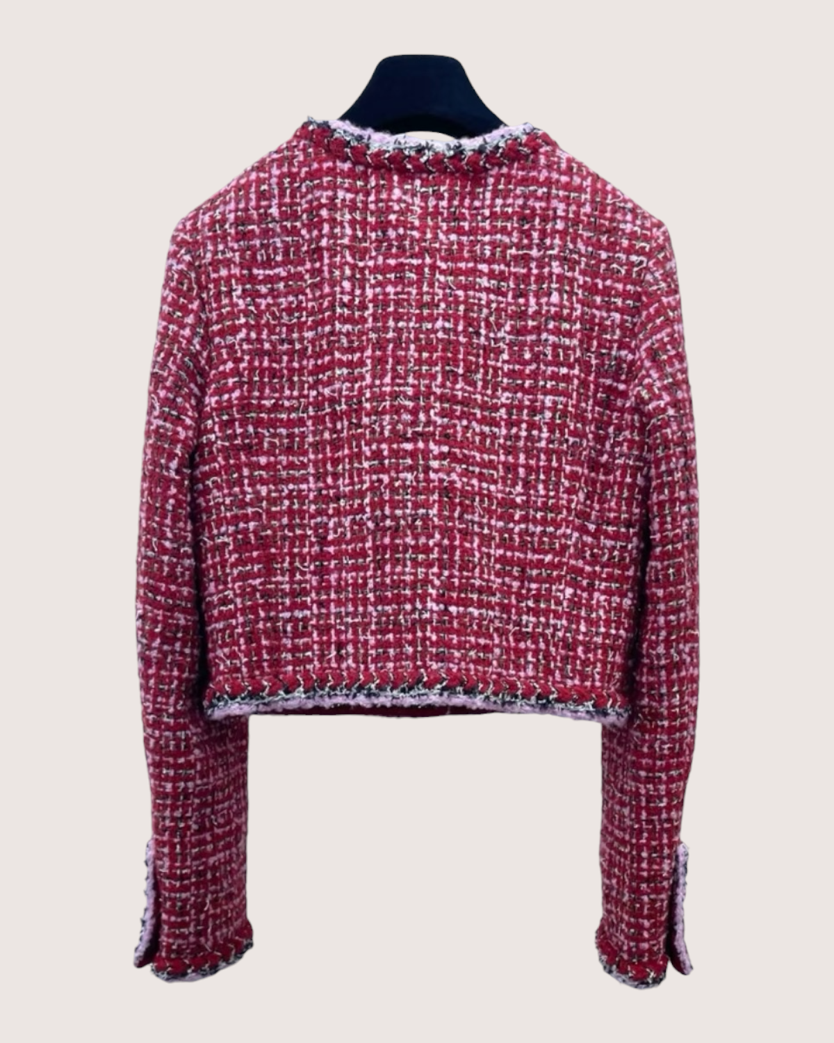 Chanel 25K Four-Pocket Tweed Jacket Red, Pink, Multicolor FR 38