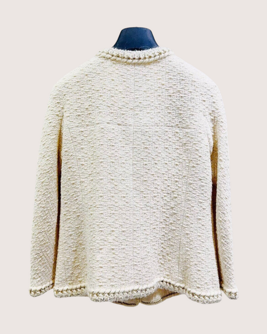 Chanel 11A Tweed Jacket - Beige/Ecru, view 2