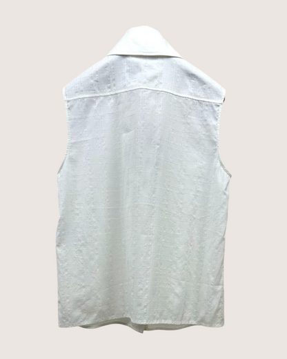 Chanel 25C CC Monogram Sleeveless Shirt FR 38