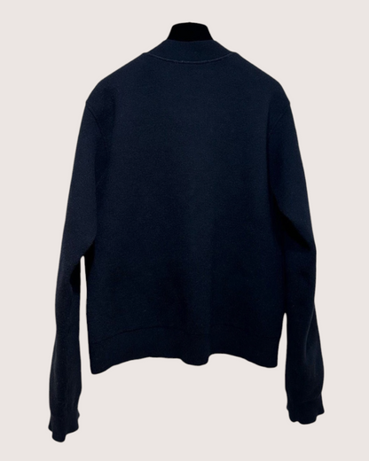 Chanel 24P Cashmere CC Cardigan Navy, White FR 38