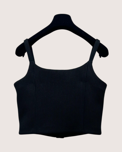 Chanel 25C Waffle Top Black FR 38