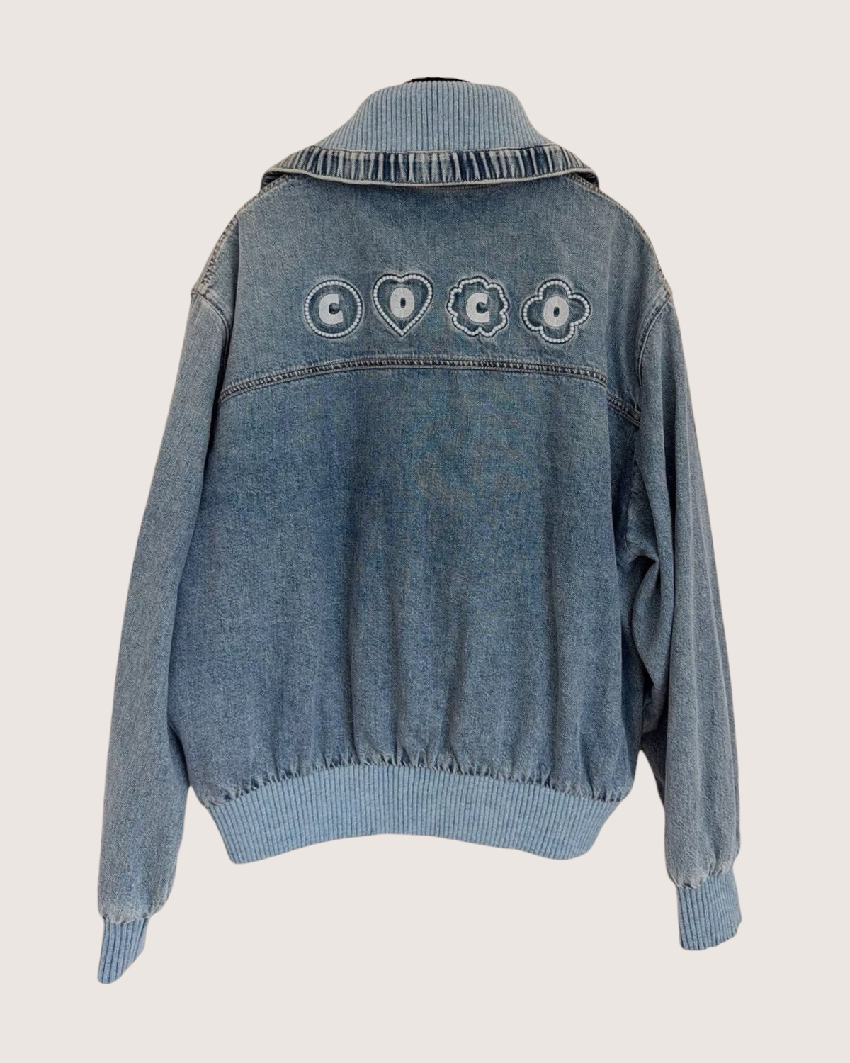 Chanel 25M Coco Beach Denim Jacket Blue FR 34