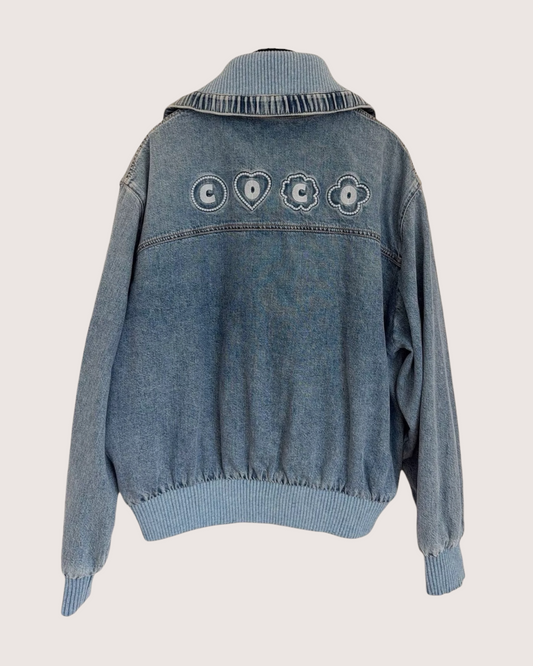 Chanel 25M Coco Beach Denim Jacket Blue FR 34