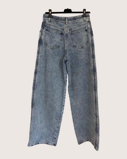 Chanel 26P Washed Wide-Leg Denim Jeans
