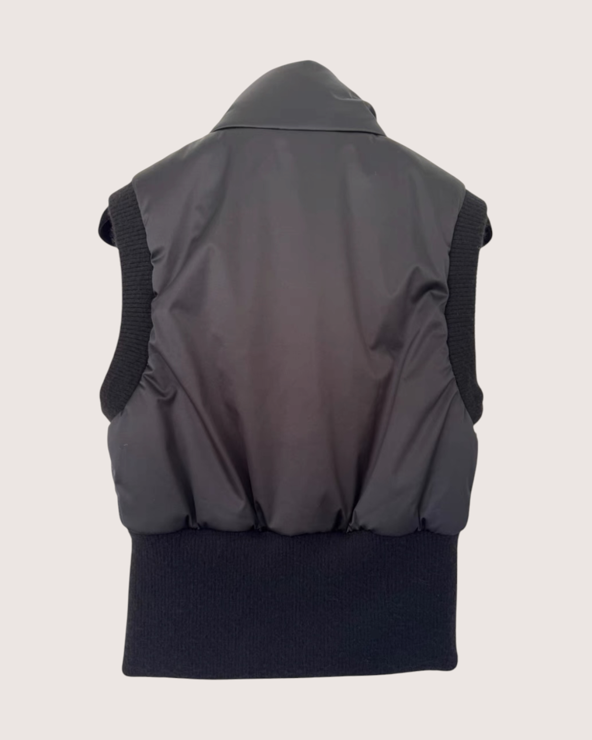 Chanel 23N Crystal-Button Padded Vest Black FR 34