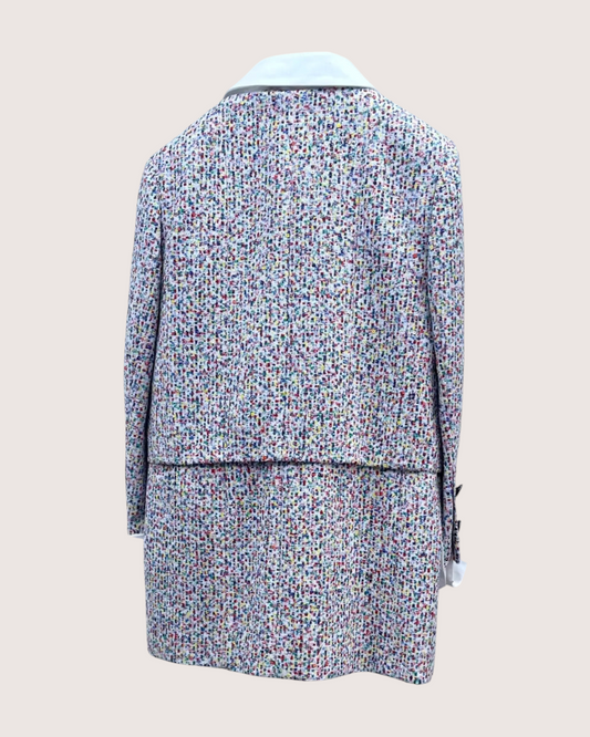 Chanel 25C Sequin Tweed Shirt Jacket Multicolor, White FR 34 - view 2