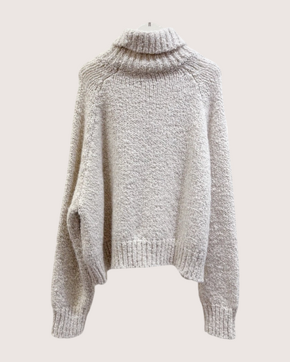 Louis Vuitton Bouclé Logo Sweater Beige/Ecru, Navy FR 38