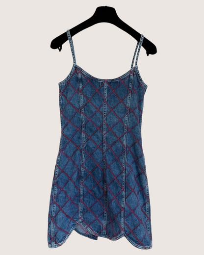 Chanel Quilted Denim Mini Dress