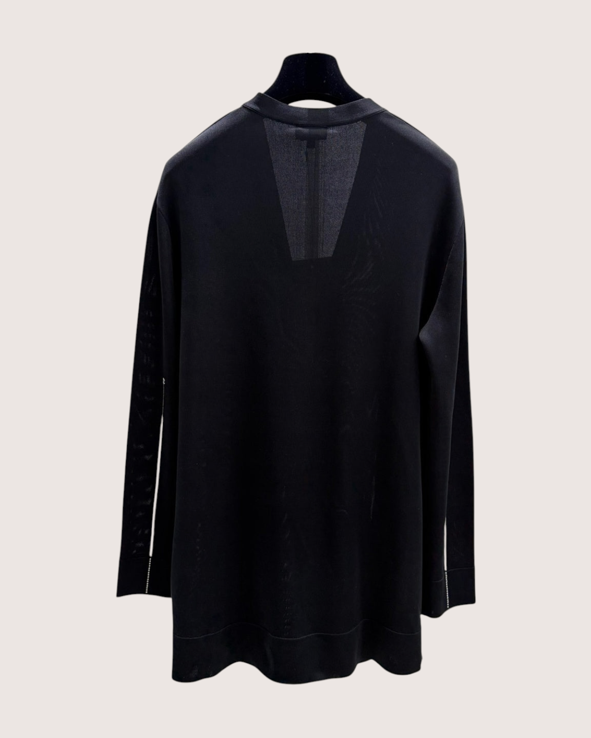 Chanel 26S Silk Cardigan Black FR 38