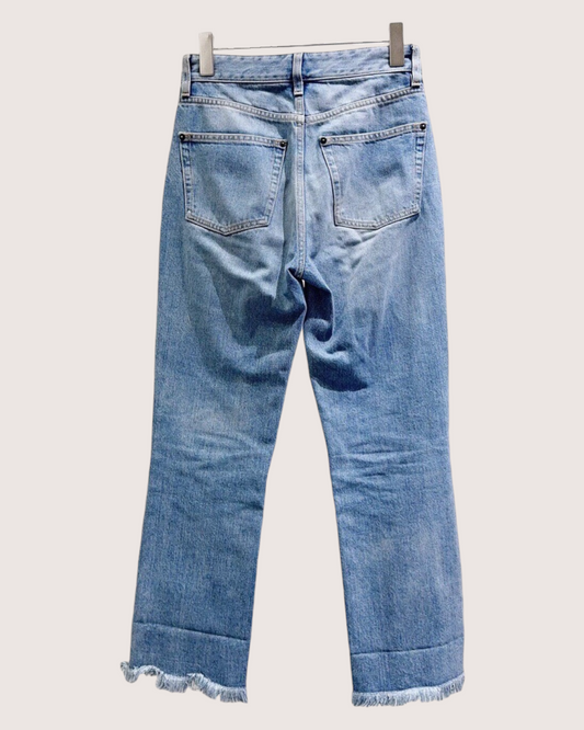 Louis Vuitton Straight Denim Jeans Blue, Brown FR 32