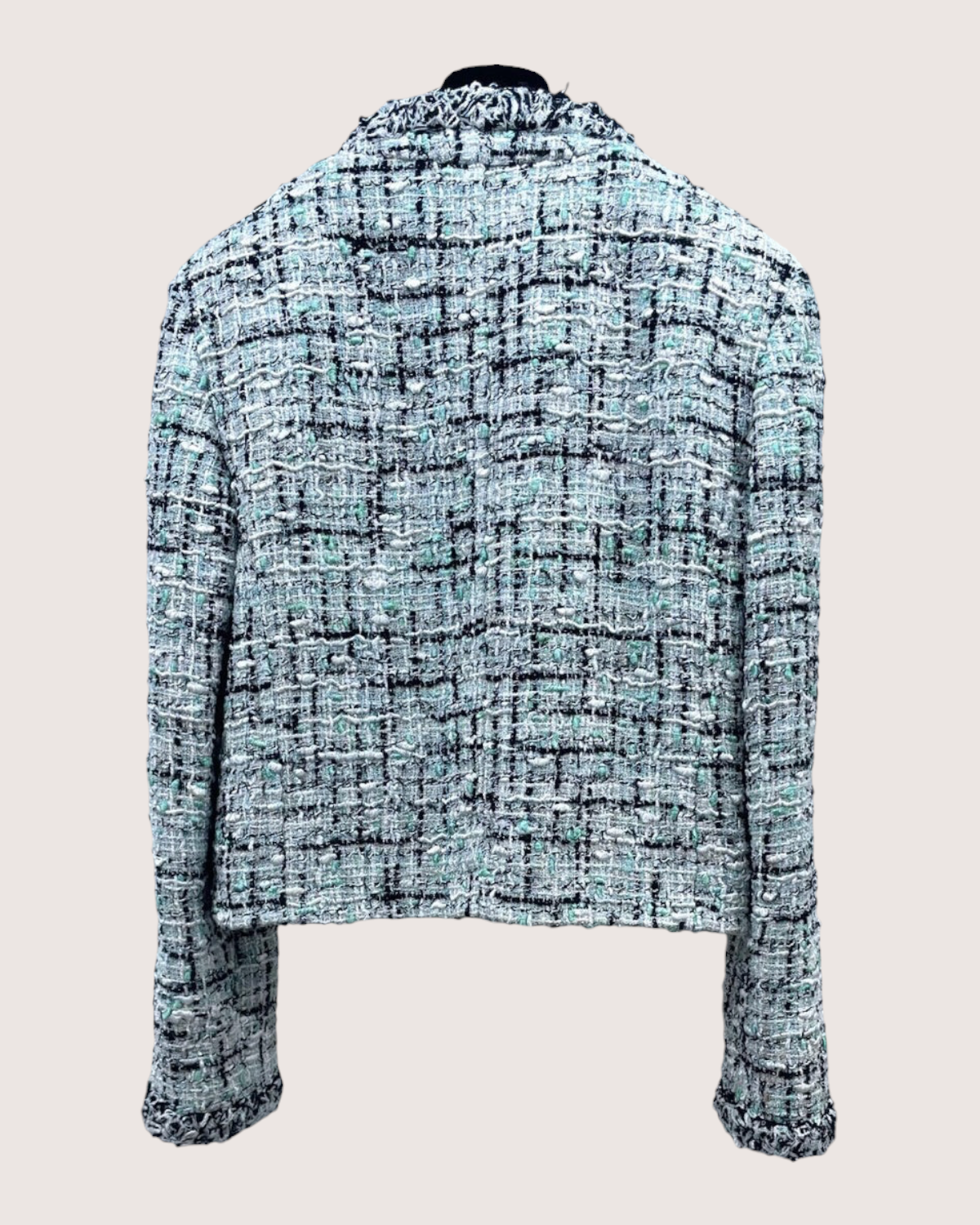 Chanel 26S Tweed Jacket White, Black, Multicolor FR 38
