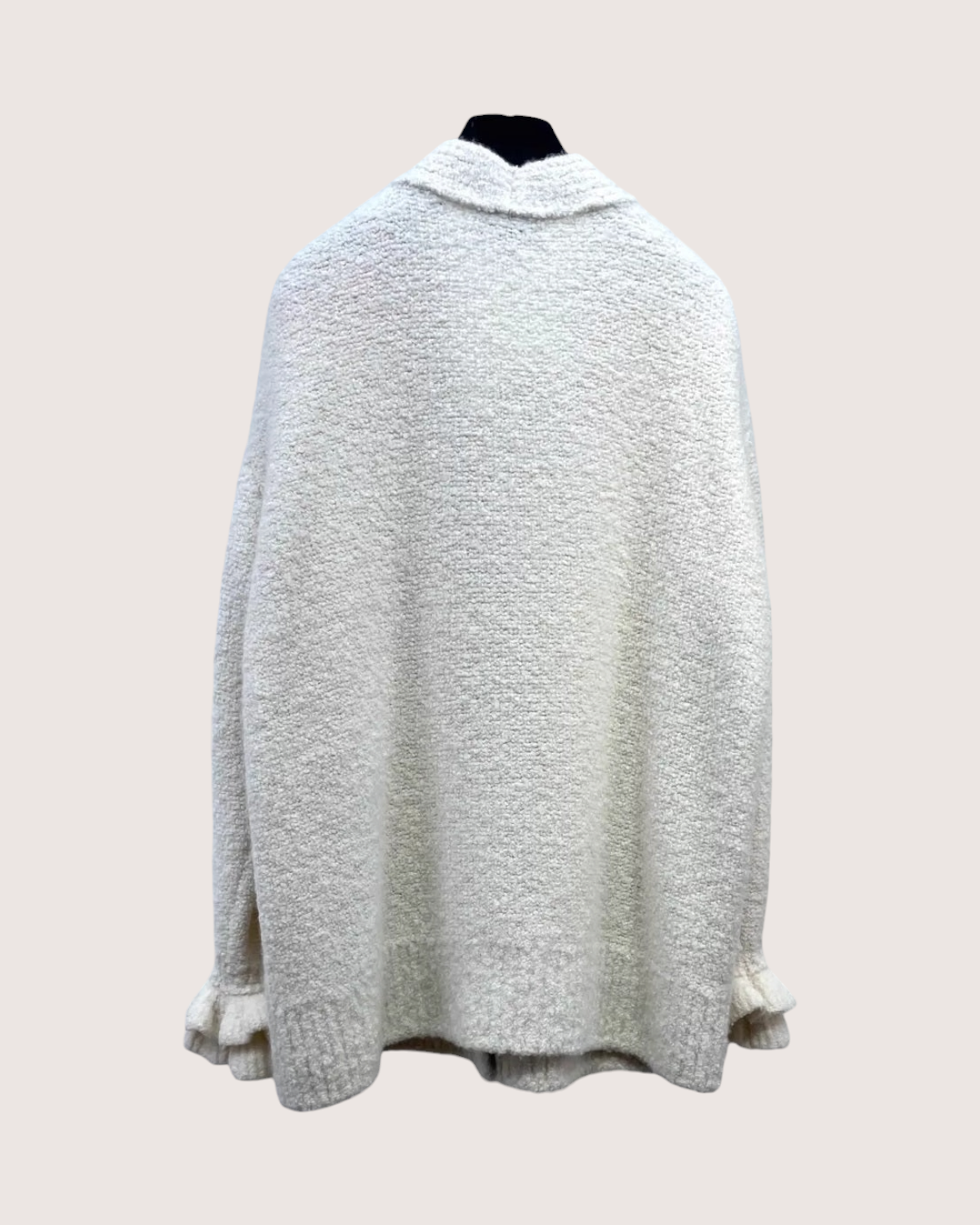 Chanel 24K Ruffle Cuffs Cashmere Cardigan