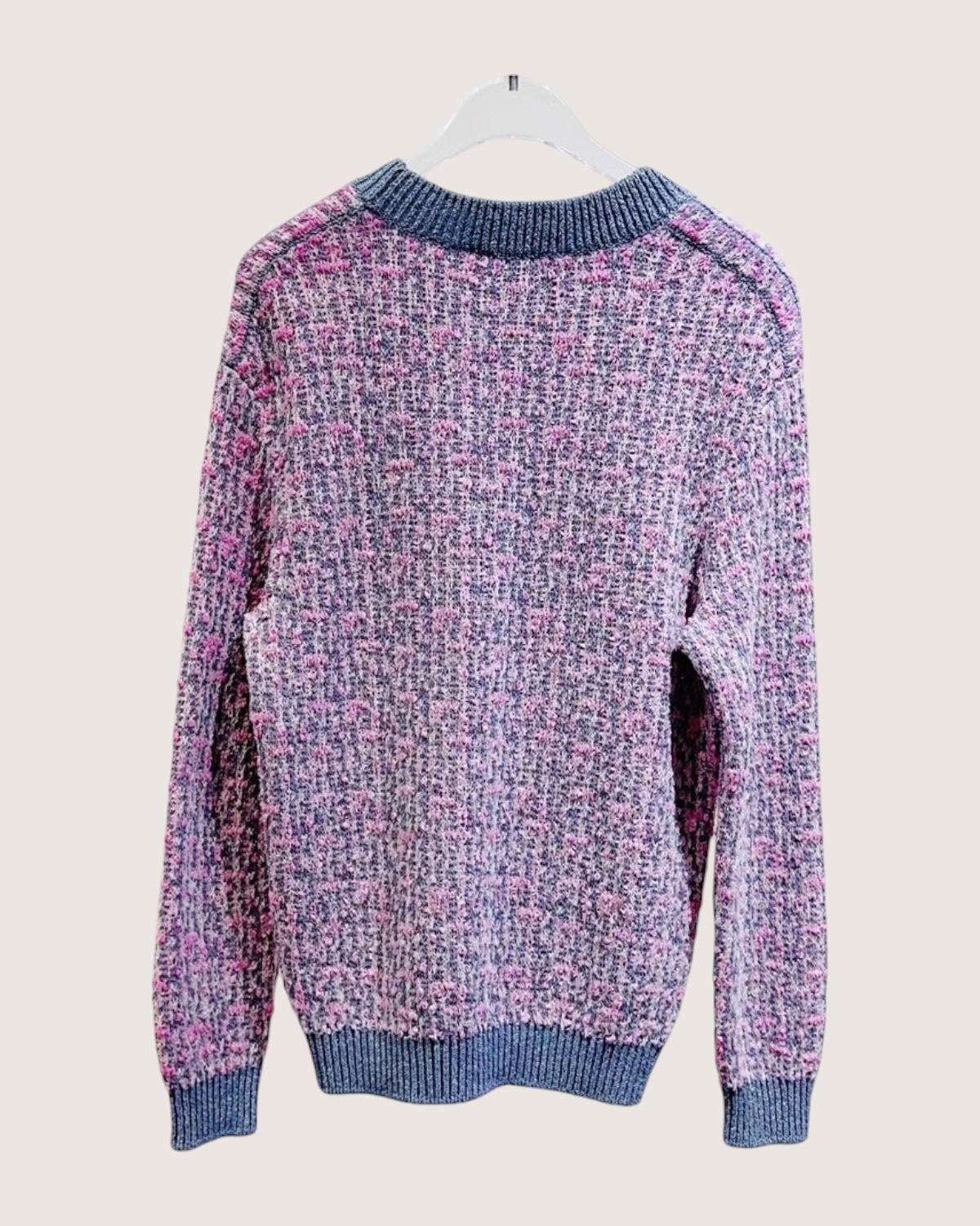 Chanel Bouclé Sweater Pink, Blue, Multicolor FR 36