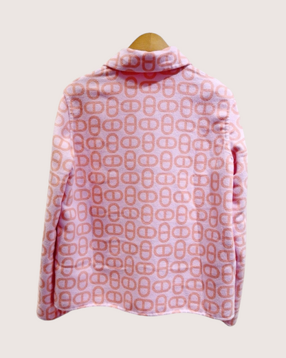 Hermès Reversible Chaîne d'Ancre Cashmere Jacket Pink, Beige/Ecru