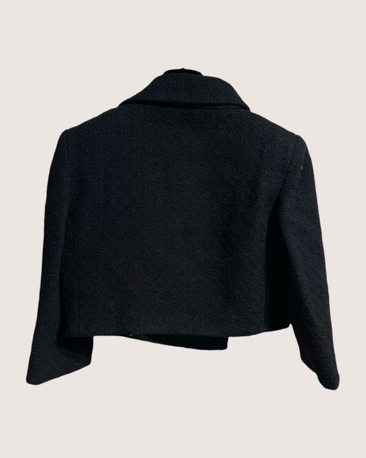 Chanel 20A Tweed Cropped Jacket - Black, view 2