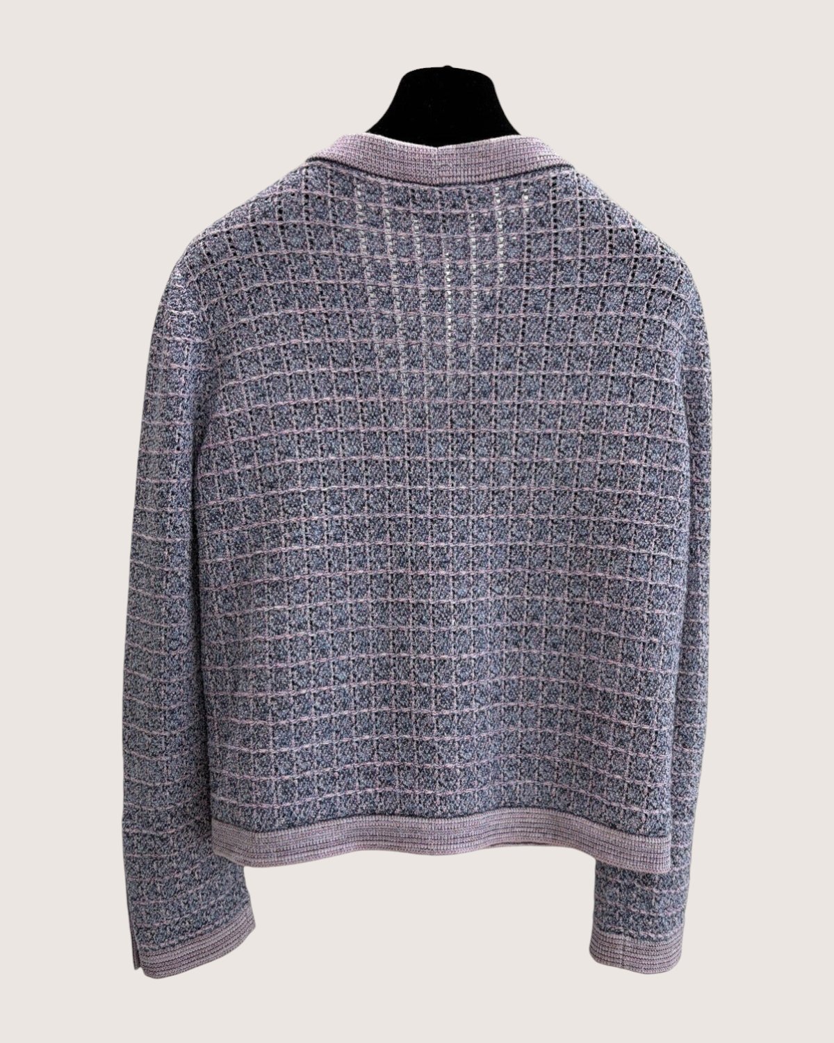 Chanel 25B Knit Tweed Cardigan Purple, Pink, Multicolor FR 38